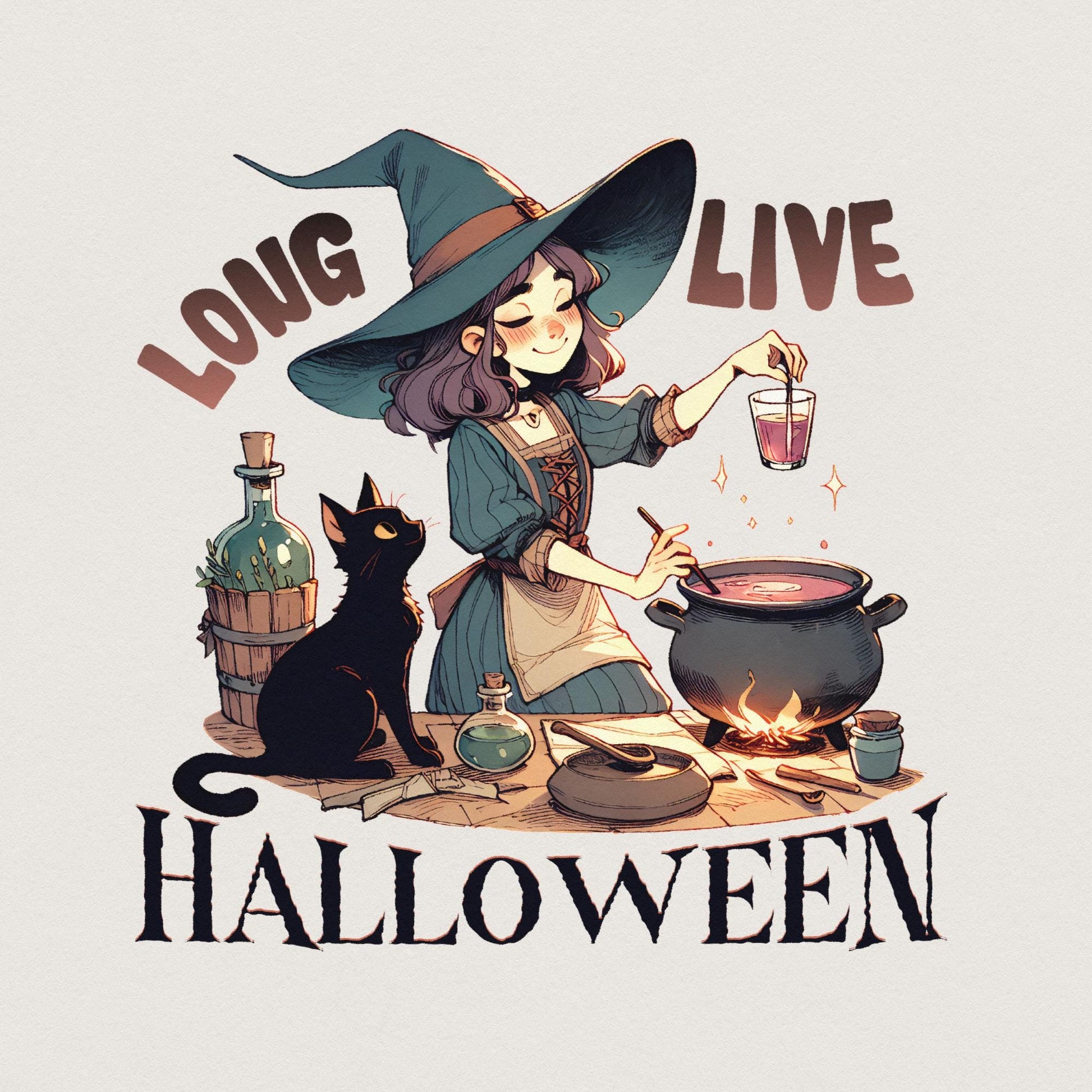 Long Live Halloween Png, Vintage Halloween Png - 300 DPI Design for T-Shirt