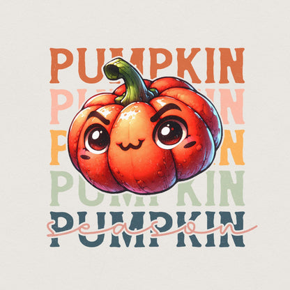 Retro Pumpkin Season Png, Fall Vibes Png - 300 DPI Design for T-Shirt