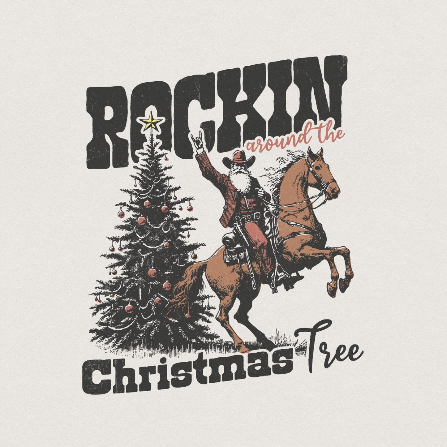 Rockin Around the Christmas Tree PNG Alt 2, Instant Download - 300 DPI