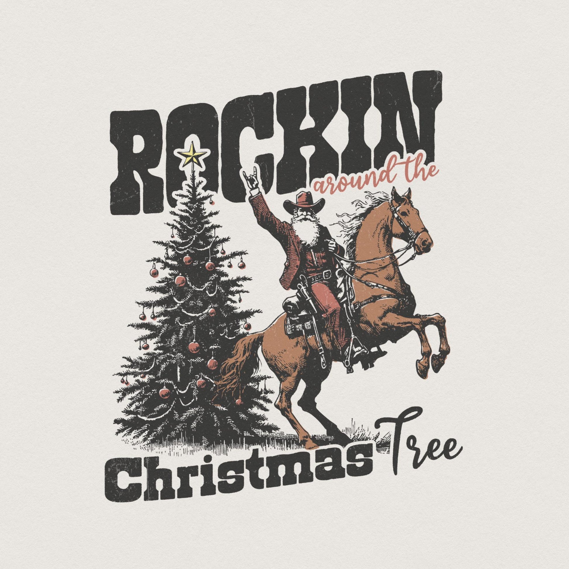 Rockin Around the Christmas Tree PNG Alt 2, Instant Download - 300 DPI