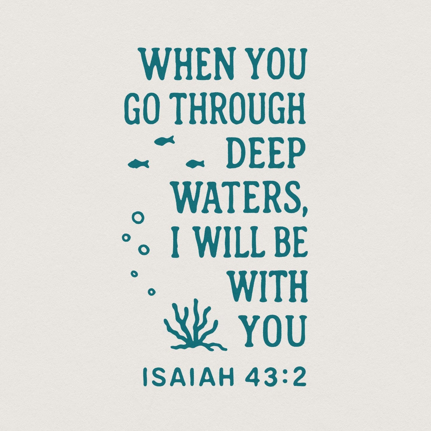 When You Go Through Deep Waters PNG, Isaiah 43:2 Scripture Shirt - 300