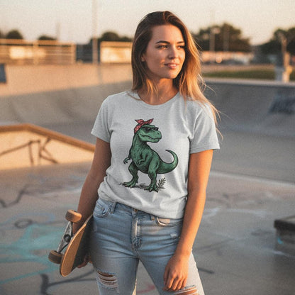 Retro T-Rex PNG, Bandana Dinosaur - 300 DPI Design for T-Shirt