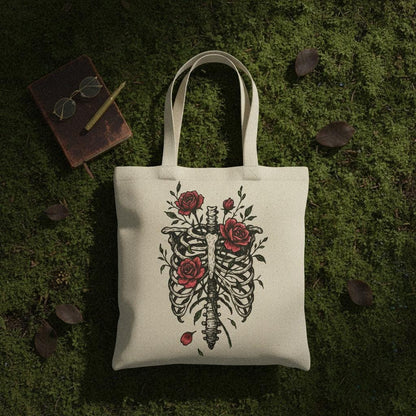 Skeleton Ribcage Rose PNG, Floral Anatomy Digital Download - 300 DPI