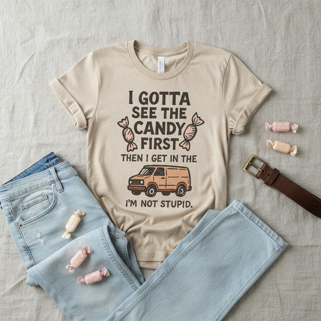 I Gotta See The Candy First PNG, Funny Van Digital Download - 300 DPI