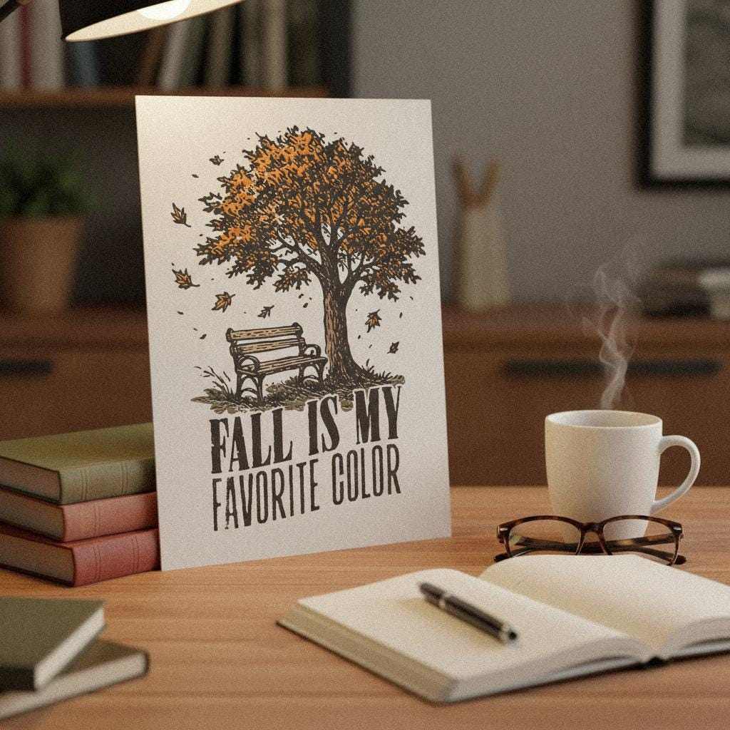 Fall Is My Favorite Color PNG, Autumn Tree Digital Download - 300 DPI