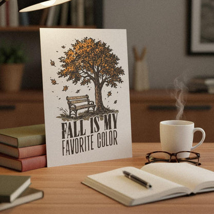Fall Is My Favorite Color PNG, Autumn Tree Digital Download - 300 DPI