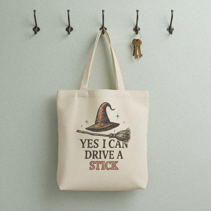 Yes I Can Drive A Stick PNG, Witch Hat And Broom Digital Download - 300