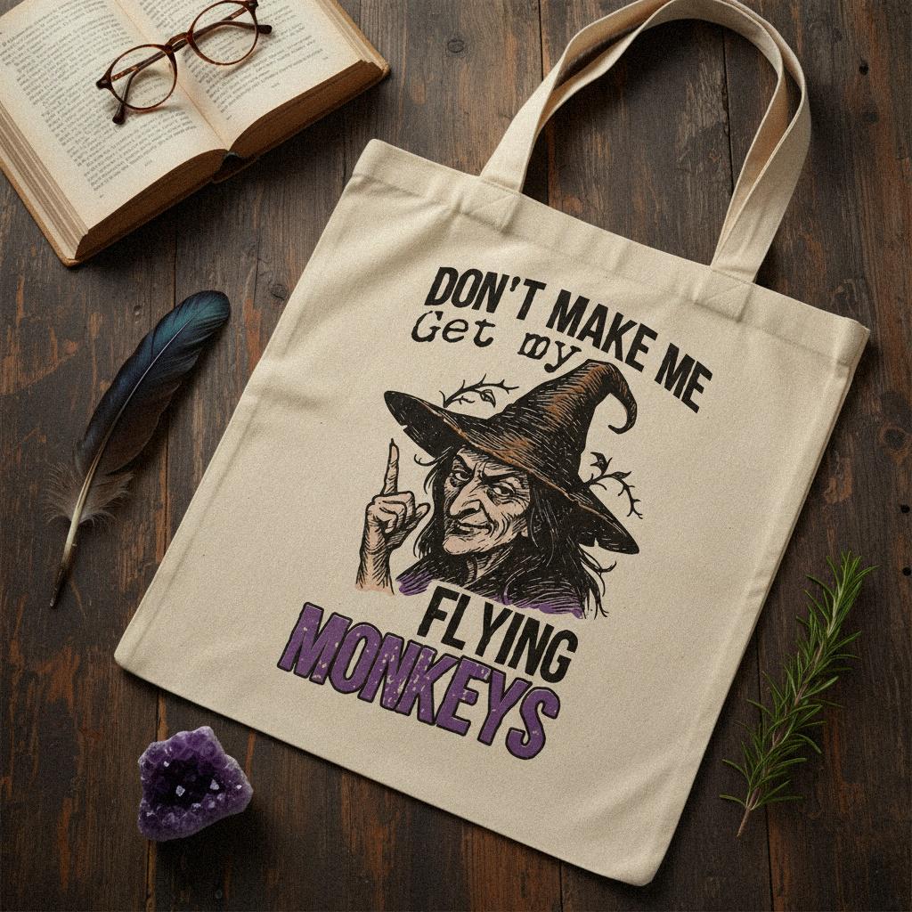 Don't Make Me Get My Flying Monkeys PNG, Witch Art Digital Download - 300