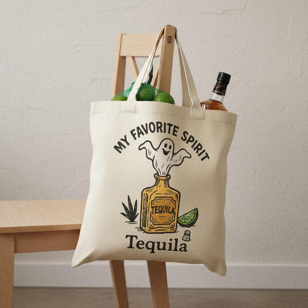 My Favorite Spirit Tequila PNG, Funny Ghost Alcohol Shirt - 300 DPI
