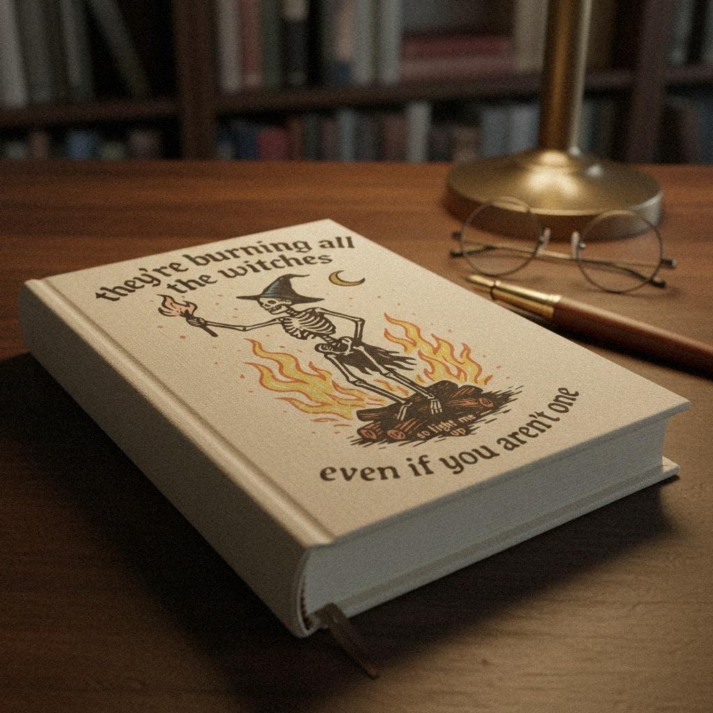 They’re Burning All the Witches PNG, So Light Me Up Quote Skeleton Shirt