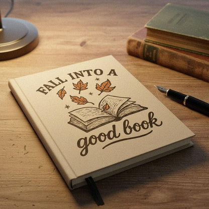 Fall Into a Good Book PNG, Autumn Reading Shirt - 300 DPI Design for