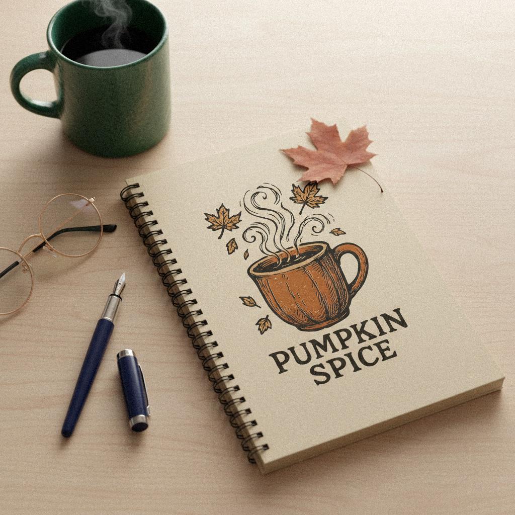 Pumpkin Spice PNG, Autumn Coffee Mug Clipart - 300 DPI Design for T-Shirt