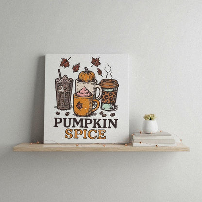 Pumpkin Spice PNG, Fall Coffee Clipart - 300 DPI Design for T-Shirt