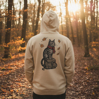 This Is A Digital Download, Autumn Cat PNG With Scarf - 300 DPI Design