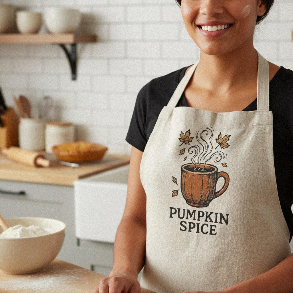 Pumpkin Spice PNG, Autumn Coffee Mug Clipart - 300 DPI Design for T-Shirt