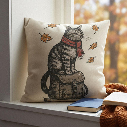 This Is A Digital Download, Autumn Cat PNG With Scarf - 300 DPI Design