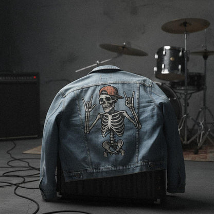 Rock On Skeleton PNG, Digital Download - 300 DPI Design for T-Shirt