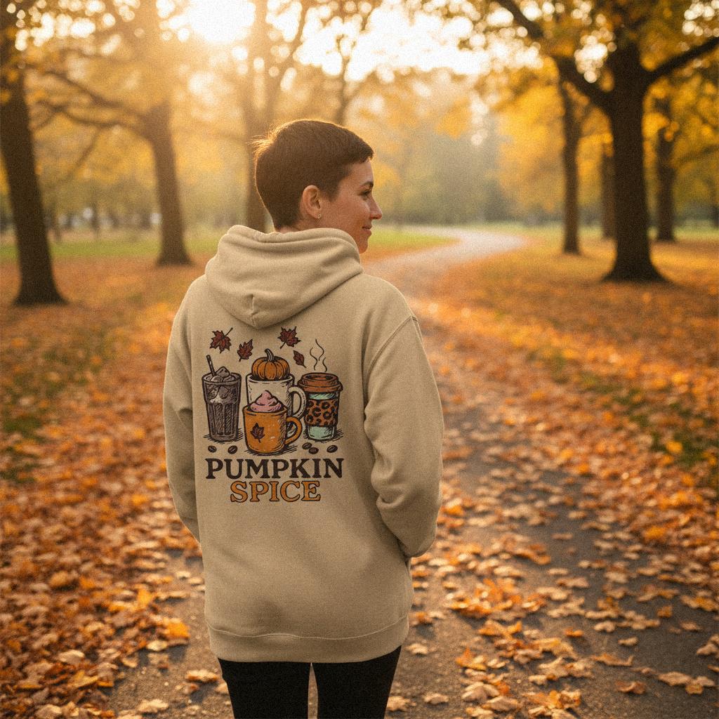 Pumpkin Spice PNG, Fall Coffee Clipart - 300 DPI Design for T-Shirt