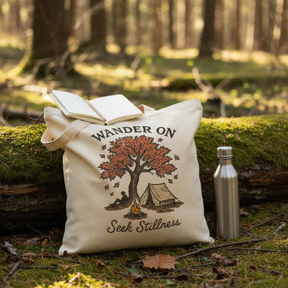 Wander On Seek Stillness PNG, Camping Digital Download - 300 DPI Design