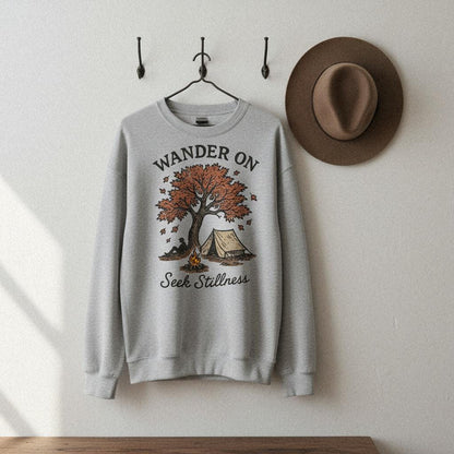 Wander On Seek Stillness PNG, Camping Digital Download - 300 DPI Design