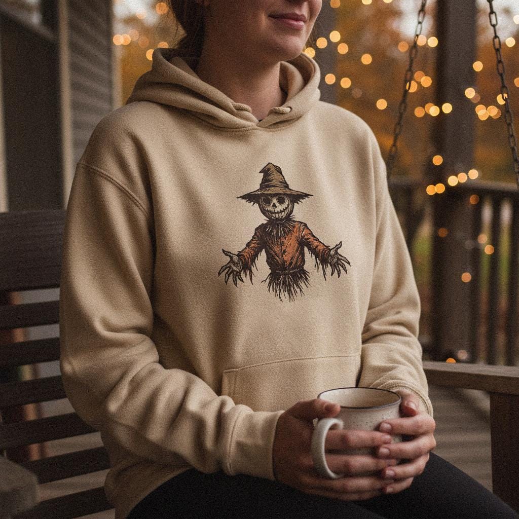 Creepy Scarecrow Halloween Art, Printable Shirt - 300 DPI Design for