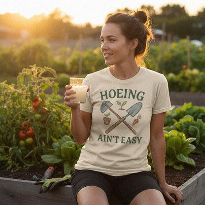 Hoeing Ain’t Easy PNG, Funny Gardener Shirt - 300 DPI Design for T-Shirt