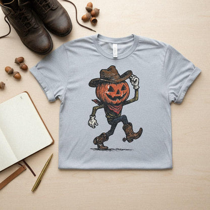 Pumpkin Cowboy PNG, Halloween Digital Download - 300 DPI Design for T-Shirt