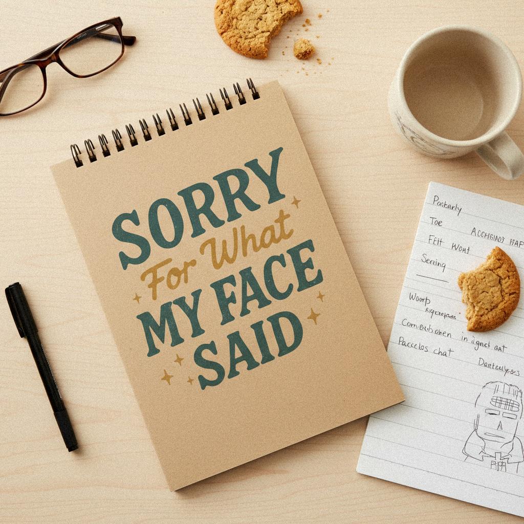 Sorry For What My Face Said PNG, Funny Sarcastic Quote Shirt - 300 DPI