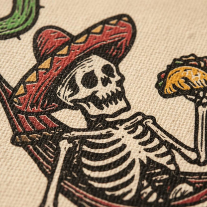 Life Is Better With Tacos PNG, Funny Skeleton Eating Taco - 300 DPI