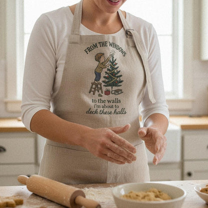 From The Windows to the Walls Deck These Halls PNG, Funny Christmas Shirt