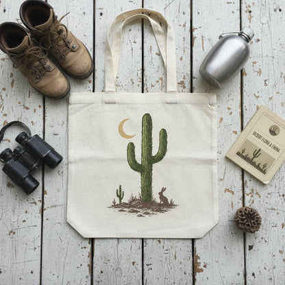 Cactus Moon PNG, Desert Rabbit Digital Print - 300 DPI Design for T-Shirt