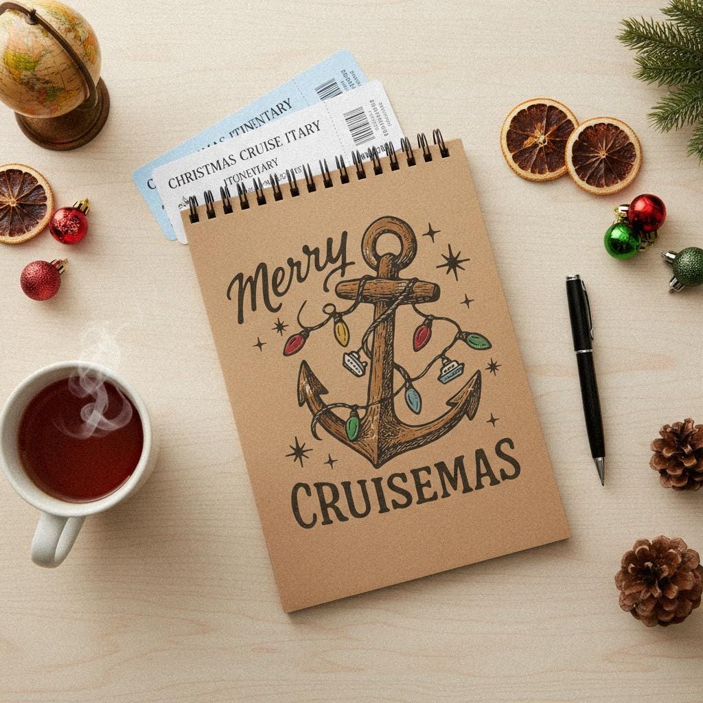 Merry Cruisemas PNG, Nautical Christmas Digital Download - 300 DPI Design