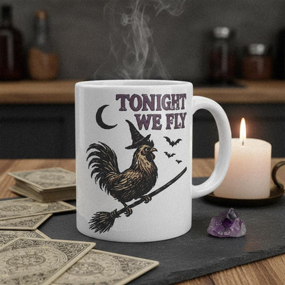 Tonight We Fly PNG, Witch Rooster Art - 300 DPI Design for T-Shirt