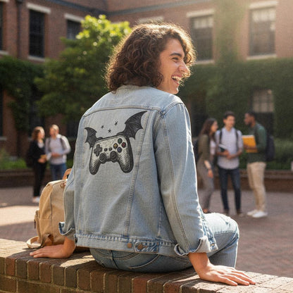 Game Controller PNG With Bat Wings, Gamer Art Print - 300 DPI Design for