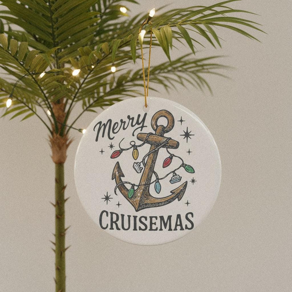Merry Cruisemas PNG, Nautical Christmas Digital Download - 300 DPI Design