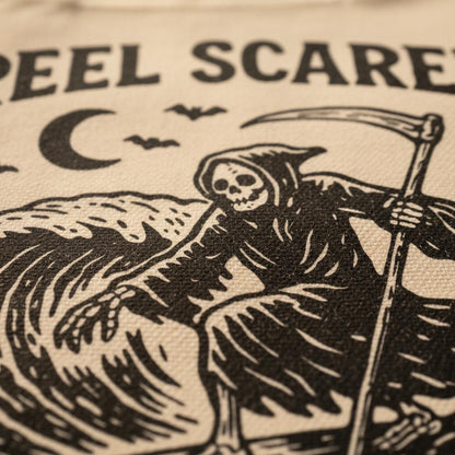 Reel Scared PNG, Grim Reaper Surfing Wave - 300 DPI Design for T-Shirt