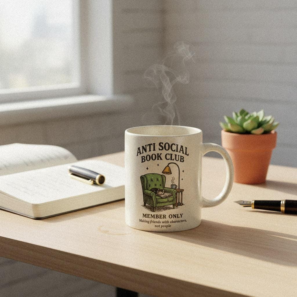 Anti Social Book Club PNG, Member Only Printable - 300 DPI Design for