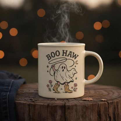 Boo Haw PNG, Ghost Western Cowboy Print - 300 DPI Design for T-Shirt