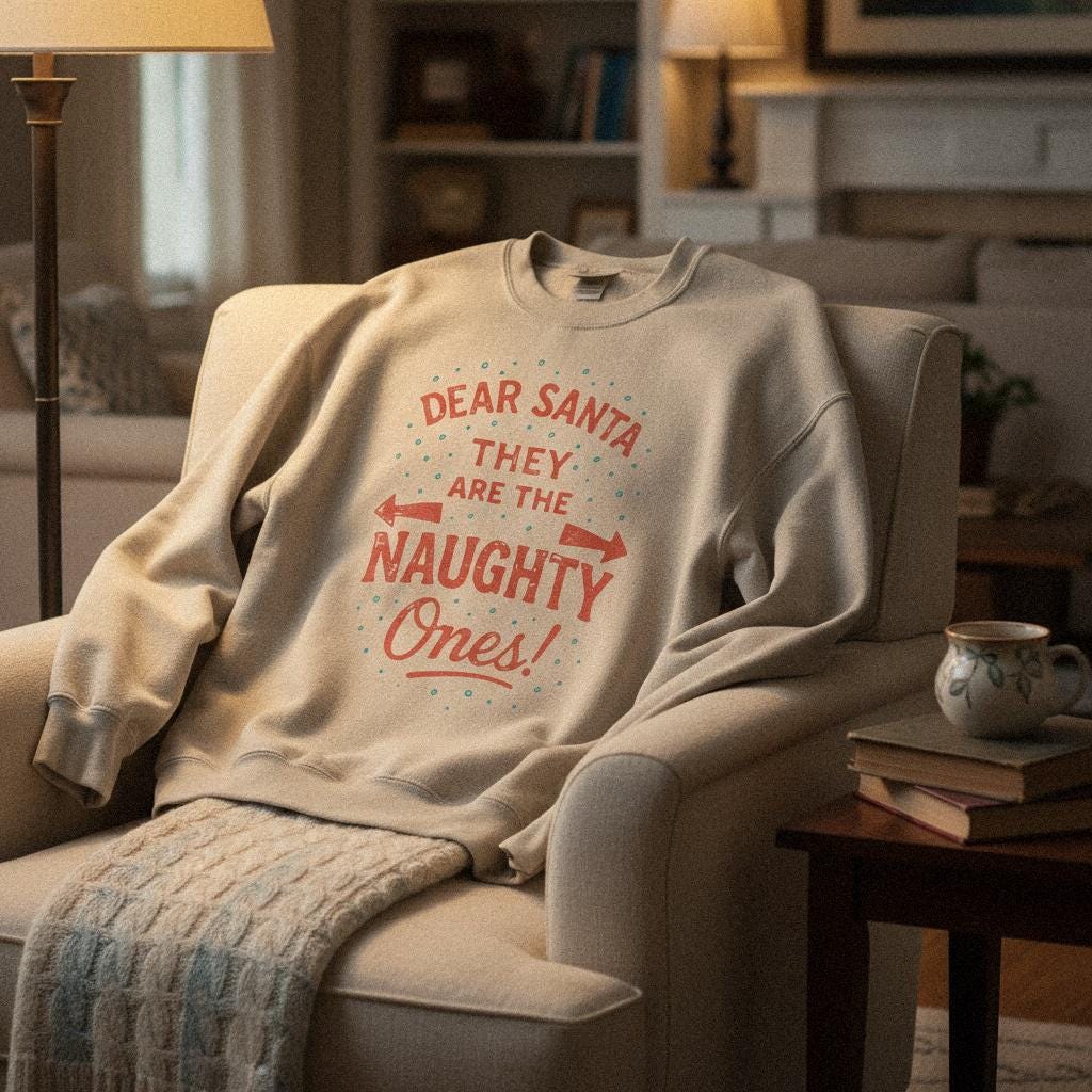 Dear Santa They Are The Naughty Ones PNG, Funny Christmas Shirt - 300 DPI