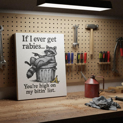 If I Ever Get Rabies You're High On My Bitin' List PNG, Funny Raccoon
