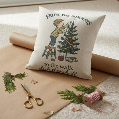 From The Windows to the Walls Deck These Halls PNG, Funny Christmas Shirt