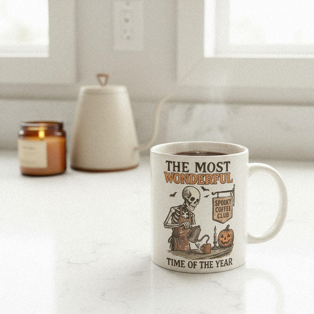 The Most Wonderful Time Of The Year PNG, Spooky Coffee Club Halloween