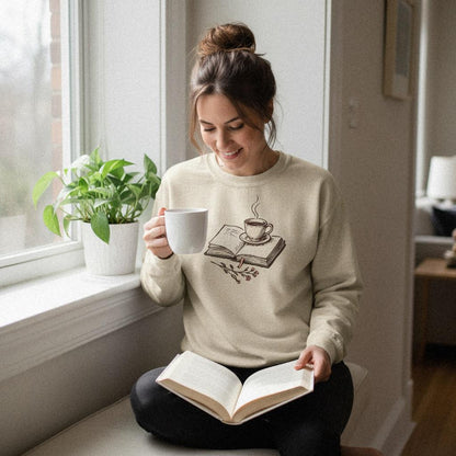 Open Book And Coffee PNG, Cozy Reading Digital Download - 300 DPI Design