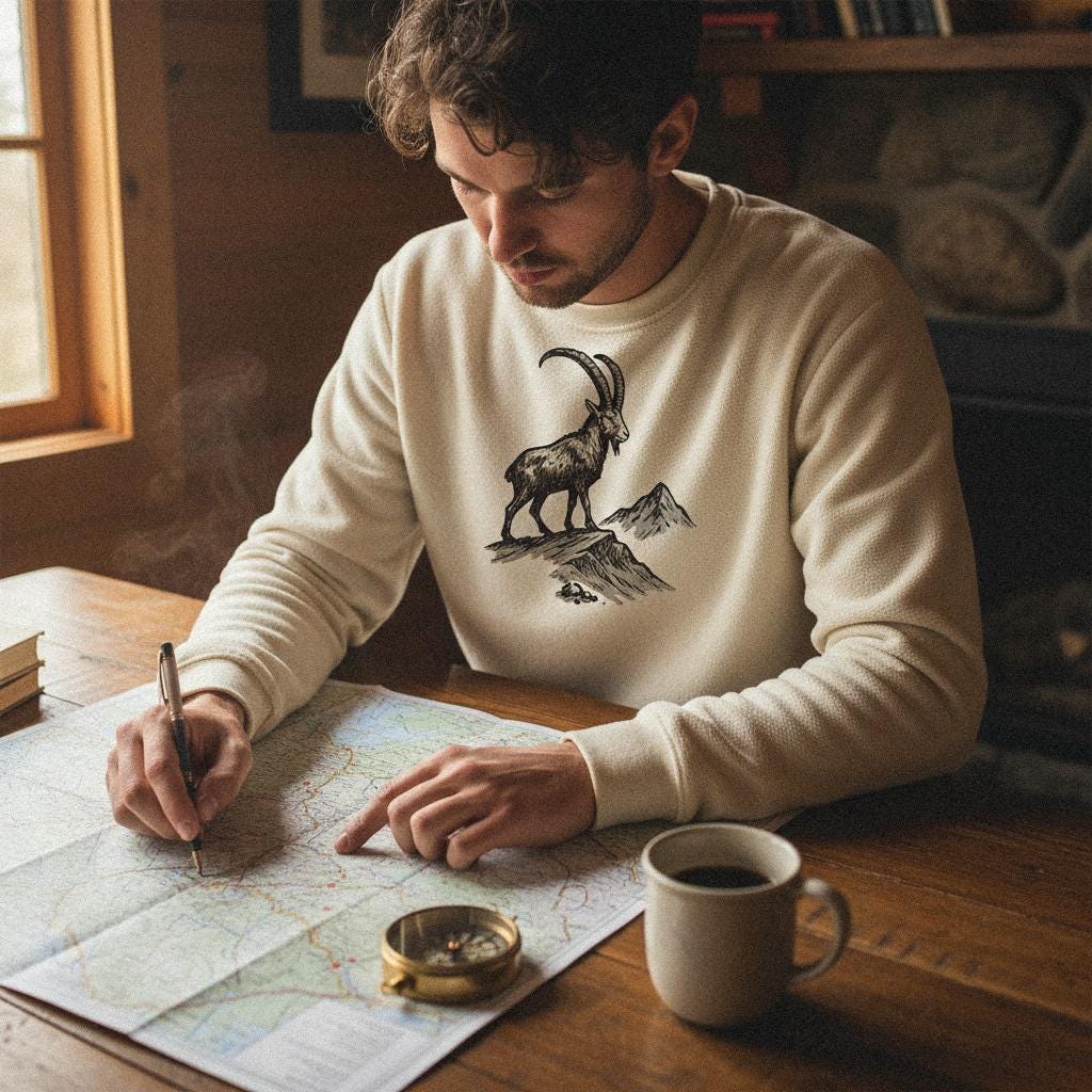 This Is A Digital Download PNG, Mountain Goat PNG Art - 300 DPI Design