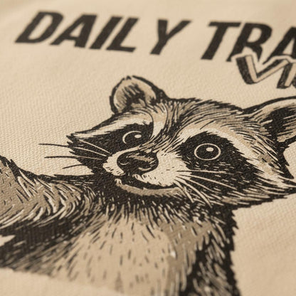 Daily Trash Vlog PNG, Funny Raccoon Shirt - 300 DPI Design for T-Shirt
