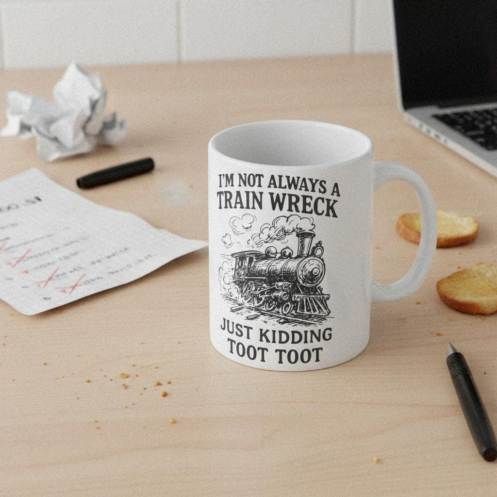 I'm Not Always A Train Wreck PNG, Just Kidding Toot Toot - 300 DPI Design