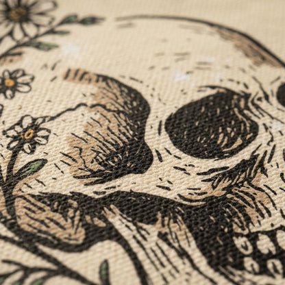 Floral Skull PNG, Digital Download Printable - 300 DPI Design for T-Shirt