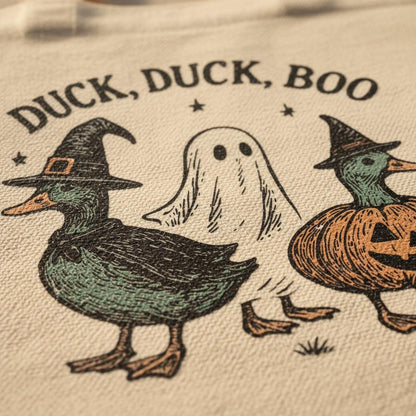 Duck Duck Boo PNG, Halloween Duck Digital Download - 300 DPI Design for