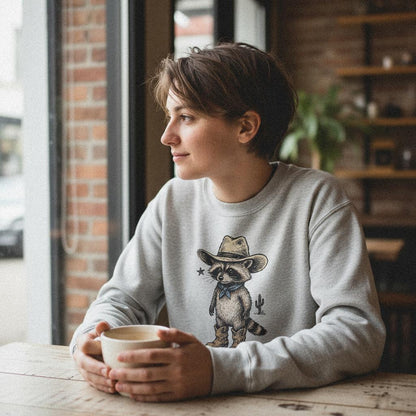 Cowboy Raccoon PNG, Cute Western Animal Design - 300 DPI Design for T-Shirt