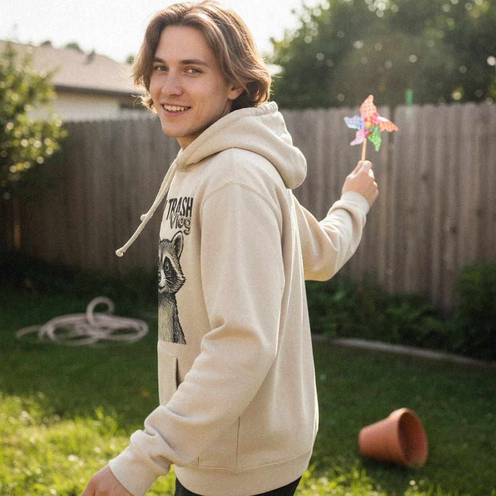 Daily Trash Vlog PNG, Funny Raccoon Shirt - 300 DPI Design for T-Shirt